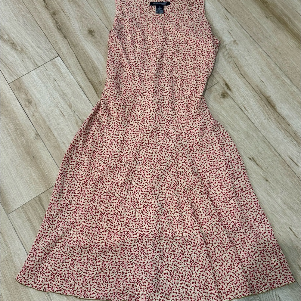 Jonathan Martin Red Floral Midi Dress